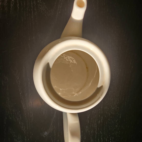 Neveah White by Fitz and Floyd Fine Bone China Teapot White - Picture 3 of 5